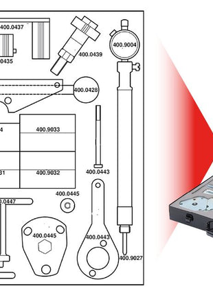 KS TOOLS Jeu d&apos;outils de réglage moteur pour Alfa Romeo / Fiat / Lancia, 36 pcs ( 400.0425 )