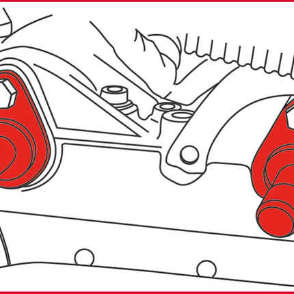 KS TOOLS Motoreinstell-Werkzeug-Satz für VAG, 4-tlg ( 400.0825 ) - Toolbrothers
