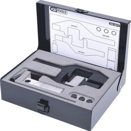 KS TOOLS Motoreinstell-Werkzeug-Satz für BMW / Mini / PSA, 7-tlg 1,4 Motoren ( 400.0875 )