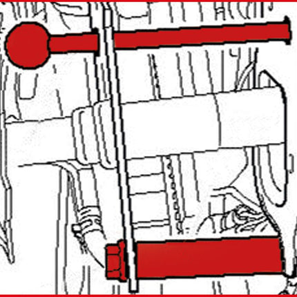 KS TOOLS Frontmasken-Führungs- und Ausdrückstangen-Set für VAG, 6-tlg ( 400.2075 )