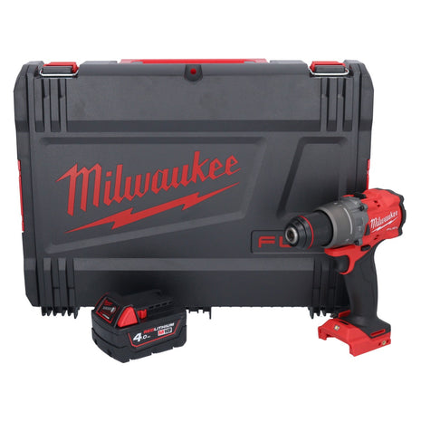 Milwaukee M18 FPD3-401X akumulatorowa wiertarko-wkrętarka udarowa 18 V 158 Nm bezszczotkowa + 1x akumulator 4,0 Ah + skrzynka HD - bez ładowarki