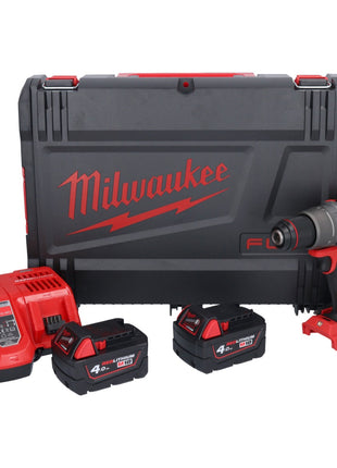 Milwaukee M18 FPD3-402X Akku Schlagbohrschrauber 18 V 158 Nm Brushless + 2x Akku 4,0 Ah + Ladegerät + HD Box