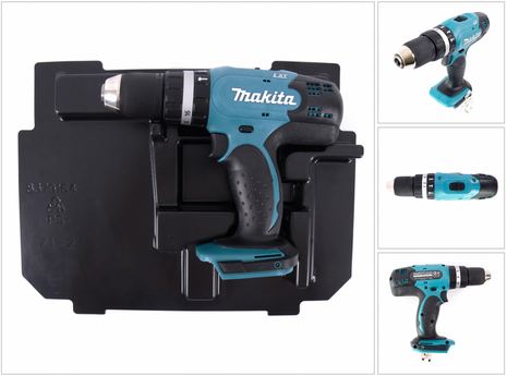 Makita DHP 453 ZE Akku Schlagbohrschrauber 18V 42Nm + Einlage für Makpac