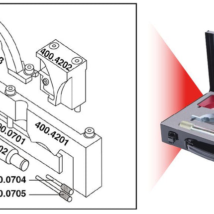 KS TOOLS Motoreinstell-Werkzeug-Satz für GM / Opel, 7-tlg ( 400.4200 )