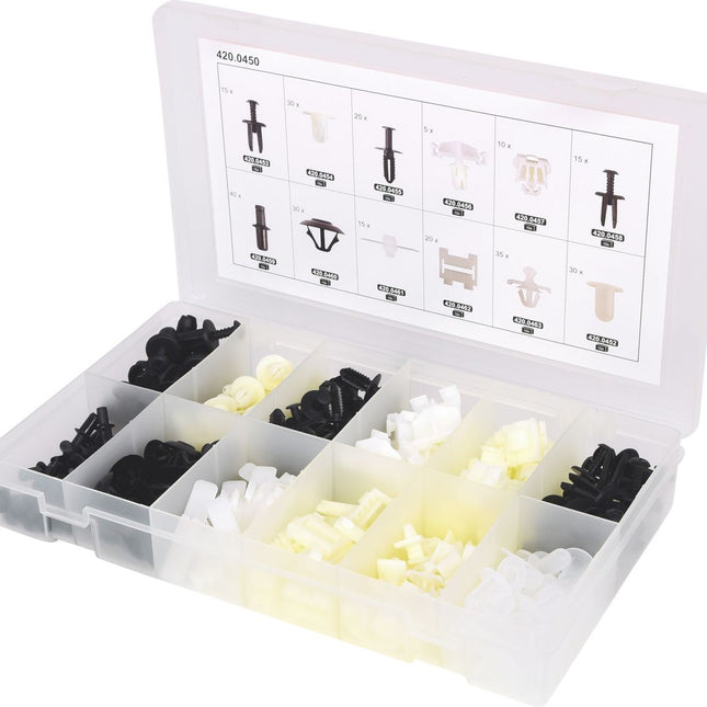 KS TOOLS Befestigungs-Clip-Satz für Mercedes, 270-tlg ( 420.0450 ) - Toolbrothers
