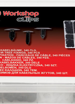 KS TOOLS Befestigungs-Clip-Satz für Kabelbäume, 340-tlg ( 420.0900 ) - Toolbrothers