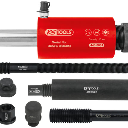KS TOOLS Druck- und Zug-Hydraulikzylinder-Satz, 16t, 10-tlg ( 440.0005 )