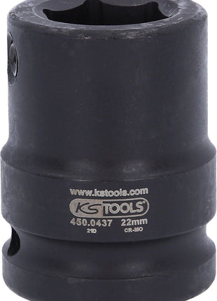 KS TOOLS Kraft-Bit-Stecknuss-Adapter, 3/4"x22mm ( 450.0437 ) - Toolbrothers