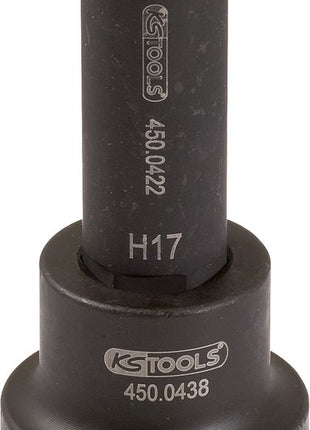 KS TOOLS 3/4" Kraft-Bit-Stecknuss Innensechskant lang, 17mm ( 450.0461 ) - Toolbrothers