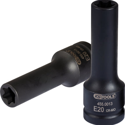 KS TOOLS 3/4" Kraft-Stecknuss Torx, lang, E20 ( 455.0013 ) - Toolbrothers