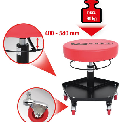 KS TOOLS Fahrbarer und höhenverstellbarer Hocker ( 500.8030 ) - Toolbrothers
