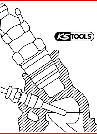 KS TOOLS Glühkerzen-Doppelring-Ratschenschlüssel 8x12mm, abgewinkelt ( 503.0812 ) - Toolbrothers