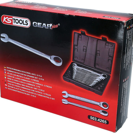 KS TOOLS GEARplus Ratschenringmaulschlüssel-Satz, 12-tlg ( 503.4265 ) - Toolbrothers