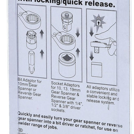 KS TOOLS GEARplus Stecknuss-Adapter-Satz, metrisch, 4-tlg ( 503.4286 ) - Toolbrothers