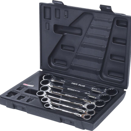 KS TOOLS GEARplus Doppel-Ratschenringschlüssel-Satz, 6-tlg Koffer ( 503.4556 ) - Toolbrothers