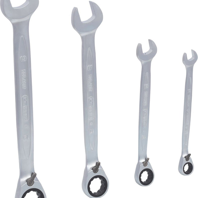 KS TOOLS GEARplus Ratschenringmaulschlüssel-Satz, umschaltbar, 4-tlg ( 503.4604 ) - Toolbrothers