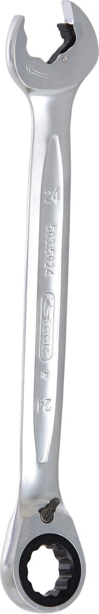 KS TOOLS DUO GEARplus Ringmaulschlüssel,Maul-Ratschenfunktion 24mm, umschaltbar ( 503.5924 )