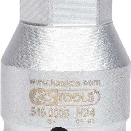 KS TOOLS 3/4" Kraft-Bit-Stecknuss Innensechskant kurz, 24mm ( 515.0006 ) - Toolbrothers