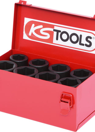 KS TOOLS 3/4" Sechskant-Kraft-Stecknuss-Satz, 8-tlg lang ( 515.0510 ) - Toolbrothers