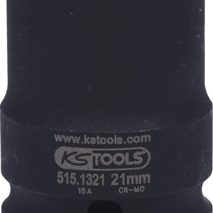 KS TOOLS 3/4" Sechskant-Kraft-Stecknuss, kurz, 21mm ( 515.1321 ) - Toolbrothers