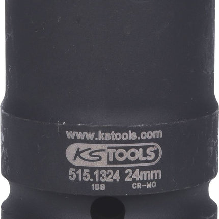 KS TOOLS 3/4" Sechskant-Kraft-Stecknuss, kurz, 24mm ( 515.1324 ) - Toolbrothers