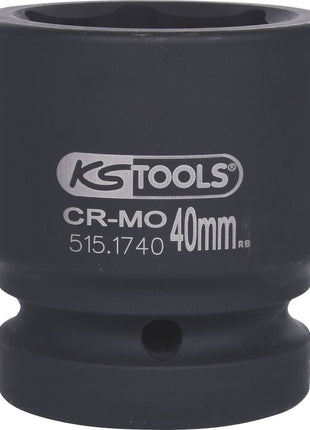 KS TOOLS 1" Sechskant-Kraft-Stecknuss, kurz, 40mm ( 515.1740 ) - Toolbrothers