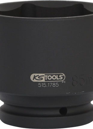 KS TOOLS 1" Sechskant-Kraft-Stecknuss, kurz, 85mm ( 515.1785 ) - Toolbrothers