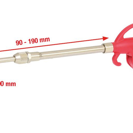 KS TOOLS Teleskop-Druckluft-Ausblaspistole 90-190mm mit Schutzschild ( 515.1906 ) - Toolbrothers