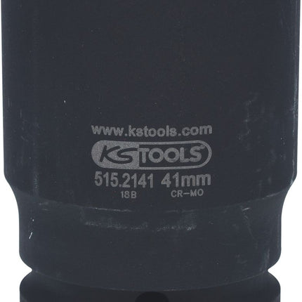 KS TOOLS 1" Sechskant-Kraft-Stecknuss, mittel lang, 41mm ( 515.2141 ) - Toolbrothers