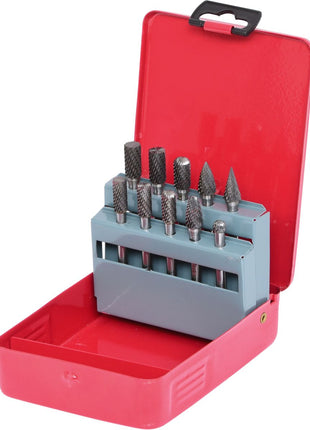 KS TOOLS HM Frässtift-Satz, Stahlblechkassette, 10-tlg ( 515.3210 ) - Toolbrothers