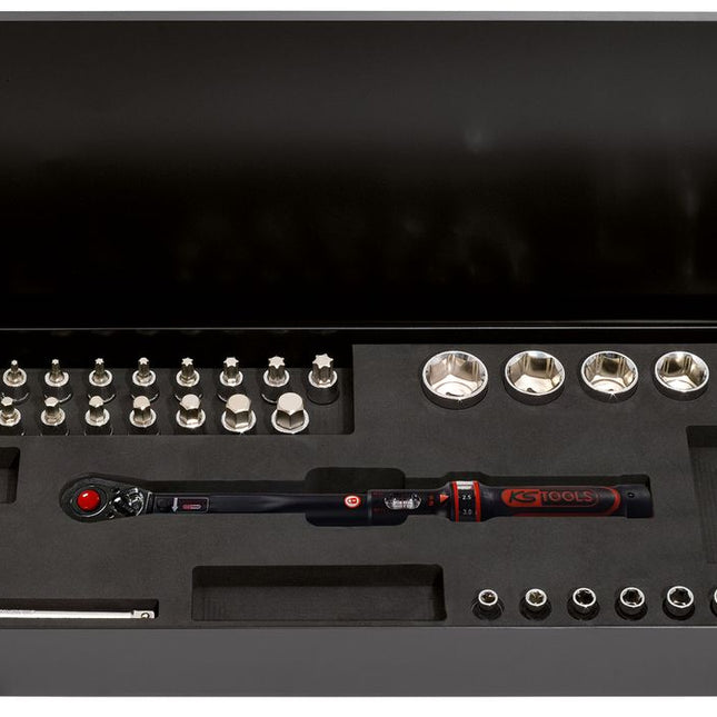 KS TOOLS 1/2" ERGOTORQUE®precision Ratschen-Drehmomentschlüssel-Satz, 20-100Nm, 48-tlg ( 516.1535 ) - Toolbrothers
