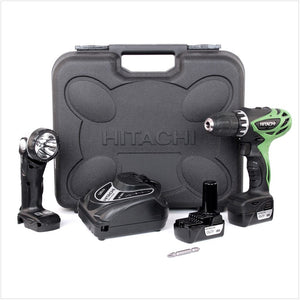 Hitachi DS 10 DFL Bohrschrauber 10,8 Volt + 2x Akku + Ladegerät + Lampe im Koffer