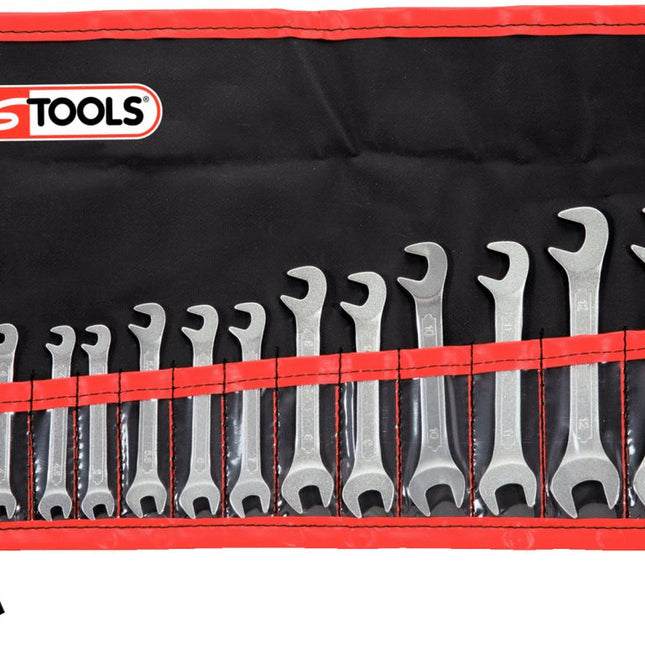 KS TOOLS Doppelmaulschlüssel-Satz,15°+75° 15-tlg3,2-14mm ( 517.1700 ) - Toolbrothers
