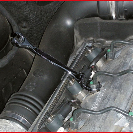 KS TOOLS CHROMEplus Doppelringschlüssel m.Gelenk, 24mm,offen ( 518.0392 ) - Toolbrothers