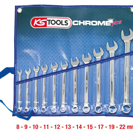 KS TOOLS CHROMEplus Ringmaulschlüssel-Satz, abgewinkelt, 11-tlg ( 518.0641 ) - Toolbrothers