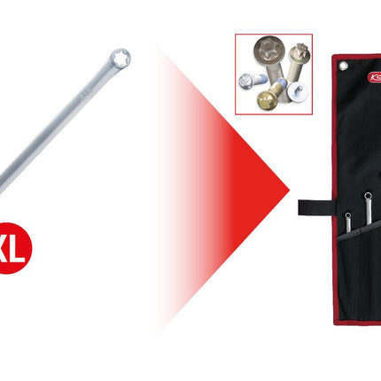 KS TOOLS CHROMEplus Torx-E-Doppel-Ringschlüssel, 6-tlgXL ( 518.0930 ) - Toolbrothers