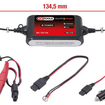 KS TOOLS 12V SMARTcharger Hochfrequenz-Batterieladegerät 2A ( 550.1730 ) - Toolbrothers