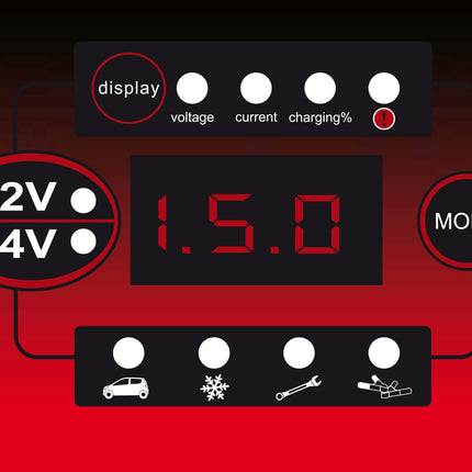 KS TOOLS 12V + 24V SMARTcharger Hochfrequenz-Batterieladegerät 25A/12,5A ( 550.1745 ) - Toolbrothers