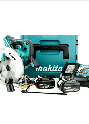 Makita DHS 710 RTJ 36 V Akku Li-Ion Handkreissäge 190 mm im Makpac mit Einlage + Ladegerät + 2x 5,0 Ah Akku - Toolbrothers