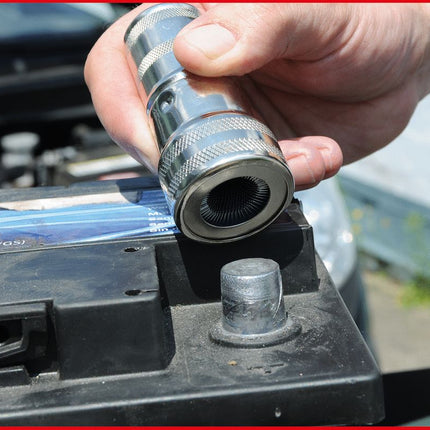 KS TOOLS Batteriepol- und Klemmen-Reinigungsbürste, 120mm ( 700.1197 ) - Toolbrothers