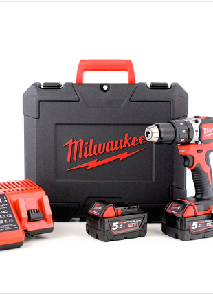 Milwaukee M18 BLPD 502 C 18 V Brushless Akku - Schlagbohrschrauber + 2x 5.0 Ah Li-Ion Akku + Lader + Koffer ( 4933448472 ) - Toolbrothers