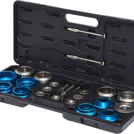 KS TOOLS Zestaw narzędzi do montażu uszczelnienia olejowego i uszczelnienia promieniowego wału, 24-częściowy ( 700.1280 )