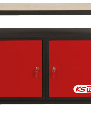 KS TOOLS Profi-Werkbank mit 2 Türen, H840xB1200xT600mm ( 865.0002 ) - Toolbrothers