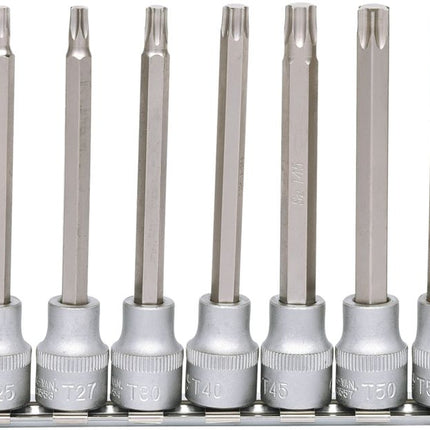 KS TOOLS 3/8" Bit-Stecknuss-Satz Torx, lang, 9-tlg, T20-T60 ( 911.1550 ) - Toolbrothers