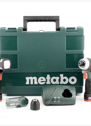 Metabo Power Maxx BS Akku Bohrschrauber 10,8V 34Nm + 2x Akku 2,0Ah + Ladegerät + Lampe + Bitset + Koffer - Toolbrothers