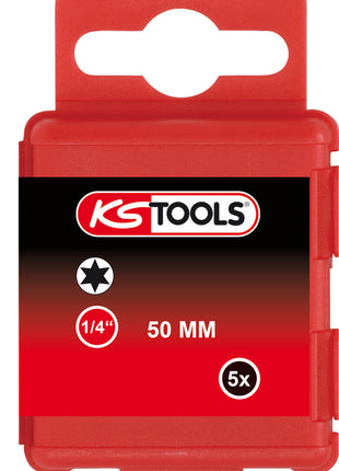 KS TOOLS 1/4" Bit Torx, 50mm, T27, 5er Pack ( 911.2738 ) - Toolbrothers