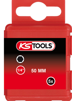 KS TOOLS 1/4" Bit Innensechskant, 50mm, 1,5mm, 5er Pack ( 911.2801 ) - Toolbrothers