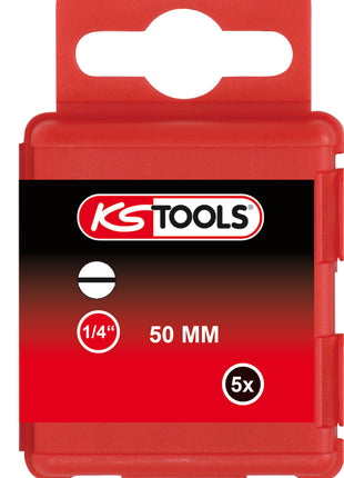 KS TOOLS 1/4" Bit Schlitz, 50mm, 10mm, 5er Pack ( 911.3328 ) - Toolbrothers