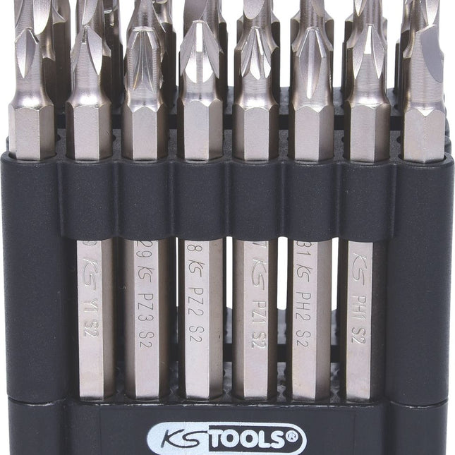 KS TOOLS 1/4" Bit-Satz, 75mm, 32-tlg mit Sicherheitsbits ( 911.7532 ) - Toolbrothers