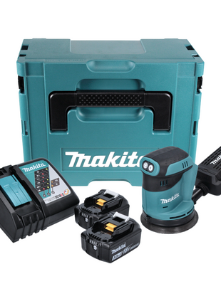 Makita DBO 180 RFJ Akku Exzenterschleifer 18 V 125 mm + 2x Akku 3,0 Ah + Ladegerät + Makpac - Toolbrothers